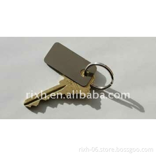 stainless steel titanium dog tag key chain
